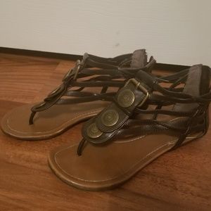 Charlotte Russe brown strappy sandals